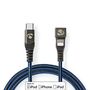 USB Cable | USB 2.0 | Apple Lightning 8-Pin | USB-C™ Male | 60 W | 480 Mbps | Nickel Plated | 1.00 m | Round | Braided / Nylon | Black / Blue | Cover Window Box GCTB39650AL10 5412810326785