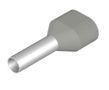 Traadiotsa ümbris, kahe traadi otsaga hülss, 15 mm, 12 mm, hall H4.0/22D-ZH-GR 4008190493103