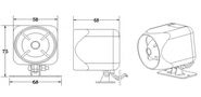 Autosireen 12V, 20W, 112dB HC-BS24