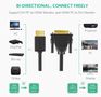 Cable HDMI-DVI (24+1) 1m Bi-directional (1080P@60Hz) black HD106 UGREEN UGREEN/30116 6957303831166