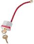 FLEXI STEEL SHACKLE LOCKOUT PADLOCK 7C5RED.