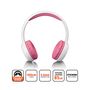 Kids headphone 85dB with stickers Pink HP-010PK 8711902075936