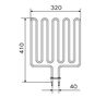 Heating Element for Sauna 3000W 230V 410x320mm ZSK-720 HARVIA WP-15224/SA