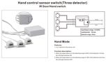 Контроллер для светодиодного освещения для 3 датчиков, 12-24V 4A, датчик движения двери/руки  IR-DH-BOX