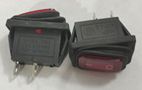 Klahvlüliti; ON-OFF, fikseeritud, 2 kontakti. 6A/250Vac, 29x10mm, SPST, veekindel, punane KE/MI/2F/R/H