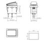 Rocker switch; ON-OFF, fixed, 2pins. 6A/250Vac, 19x12mm, SPST, waterproof, orange, round KE/MI/2F/Y/H/0