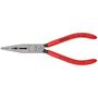 KNIPEX 13 01 160 Плоскогубцы электрика с пластиковым покрытием черные атраментированные 160 мм KNIP/1301160