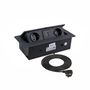 KOMBI BOX furniture socket, 3m cable, 2x Schuko, 2x USB KOMB-CZ-2DE-USB-M1W 5900652145973