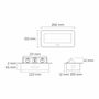 KOMBI BOX furniture socket, 3m cable, 2x Schuko, 2x USB KOMB-CZ-2DE-USB-M1W 5900652145973