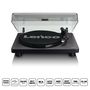 Wooden turntable with MMC Cartridge and PC Encoding Black L-30BK 8711902037552