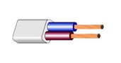 Монтажный провод OMYp 2x0.5mm²; плоский; скрученный; Cu; PVC; белый; 300V L2/0.5DI/W 4779016541703