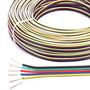 Flat cable 6x0.3mm² GRBWBLY, color, for RGB +W +WW CCT LED strip LP06/0.3m