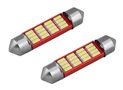 LED AMIO KANBUS, 12SMD 4014, Festoon, 39mm, valge, 12V/24V, 2tk LX01633 5903293016336