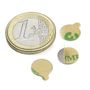 Magnet Ø10x0.6mm, liimteibiga NdFeB N35 MAG/10x0.6/NEO/G