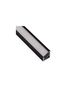 Alumiiniumprofiil valge kattega LED ribale, must, nurk 30/60° TRI-LINE MINI, 2m MN-3LM-ML-2M-B 5900652140206
