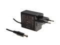 18W single output power supply 12V 1.5A plug in adaptor, 5.5x2.1mm, high reliable, extreme small, wall-mounted, Industrial, MEAN WELL NGE18E12-P1J