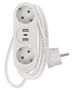 Extension Cord 1,4 m / 2 sockets+2×USB-A+1×USB-C / white / PVC / 1,5 mm2 EMOS P02214E 8592920141175