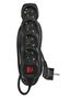 Power Strip SCHUKO with switch – 4 sockets, 3.0m, black, 1,5mm² PC1423R 8592920107430