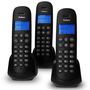 Cordless telephone with 3 handsets Black PDX-300 TRIPLE 8712412583676