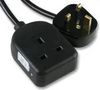 EXTENSION LEAD, 1WAY, BLACK, 5M 0138B-5M