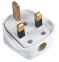 PLUG, UK MAIN, WHITE, 250VAC, 13A 9518 13A WHITE