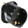 SCHUKO TO UK TRAVEL ADAPTOR BLACK 9680 BLACK