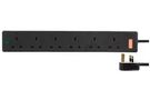 EXTENSION LEAD SURGE 6 GANG 10M BLK 2068S-10M BLACK