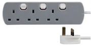 PWR OUTLET STRIP, 3 OUTLET, 13A, 240VAC 8313N-1M