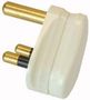 MAINS PLUG, ROUND PIN, WHITE 15A 888