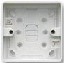 PVC SURFACE BOX, 1-GANG, 1X PUSH-OUT 2181WHI