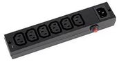 IEC DISTRIBUTION BLOCK, W/SW, 6GANG, 10A PEL01259