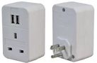 TRAVEL ADAPTOR US WITH TWIN USB PEL00960
