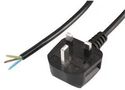 UK PLUG TO OPEN END 1MM BLACK 1M PEL01286