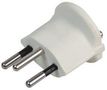 WHITE SCHUKO TO SWISS GROUNDED CVT PLUG SCH3-WH.