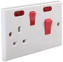 COOKER SWITCH 13A SOCKET NEON CURVE PEL01403