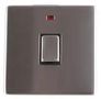 SWITCH 20A DP WITH NEON S-STEEL PELB1153