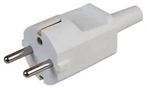 EUROPEAN SCHUKO PLUG, TOP ENTRY, WHI ECS002-SHU