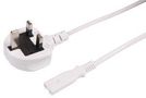 LEAD 13A PLUG TO C7 WHITE 0.5M PELB2136