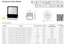 Светодиодный прожектор PRIME, 230Vac, 200W, 28 000lm, 140lm/W, CCT 3000K 4000K 5000, IP66, 120° 202801