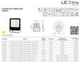 Светодиодный прожектор FLUX, 230Vac, 30W, 4200lm, 140lm/W, CCT 3000K 4000K 5000K, IP66, 120° 202726 5905378202726