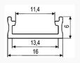 Anodeeritud alumiiniumprofiil LED ribale PROF-150, pinnapealne; 2m PROF-150-2M