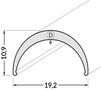 Cover for LED profile ARC12, white OPAL, round, 1m, TOPMET PROF-COVER-D1