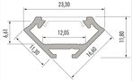 LED-профиль LUMINES type C серебристый анодированный 3м, 10 0034 30 PROF-C-3Ms 5901854776002