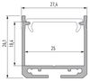 Aluminum profile for LED strips surface, wide, deep, DILEDA, 2.02m LUMINES PROF-DILEDA-2Ms 5902973362466