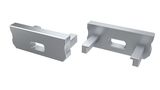 Endcap for LED profile LUMINES type D, grey, with hole PROF-Ds-EDCAP-WH 5901854777054