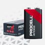 Батарейка щелочная 6LR61 (PX1604) 9V 726mAh PROCELL Intense Duracell 10шт коробка 1604A/DUR/PROC/I/10 5000394137097