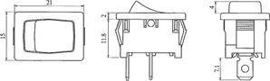 Klahvlüliti SPST ON-OFF 10A 250VAC valge-punane R13-66A-02-RWR
