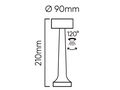 Taaslaetav laualamp RIWIA 1,0W 120lm CCT kuldne 1,8Ah USB tüüp C 204492 5905378204492