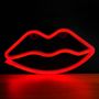 Neon LED Light LIPS red Bat + USB FLNEO8 Forever Light RTV100207 5900495949332