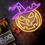 Neoon LED-valgusti PUMPKIN WITCH lilla-kollane + USB FPNE17 Forever Light RTV100295 5900495156860